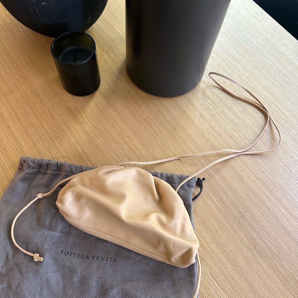 Bottega Veneta Beige Leather Pouch